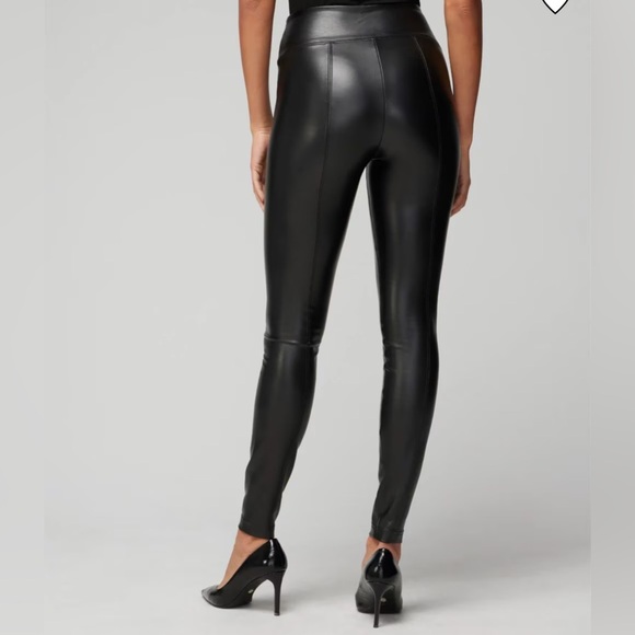 NWT White House Black Market Runway Faux Leather Leggings Size 2P - Picture 3 of 12